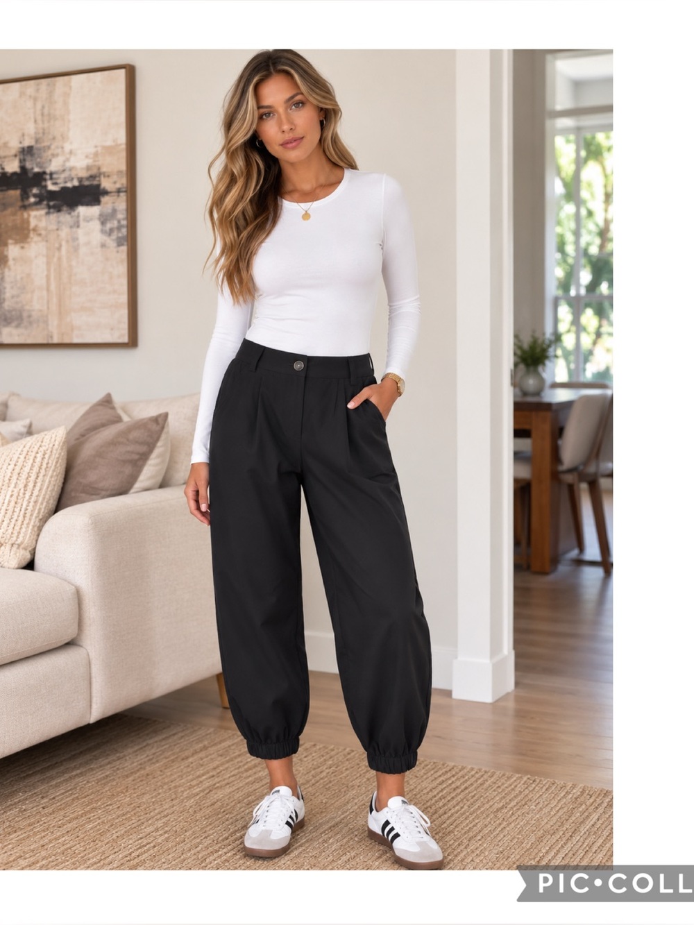 Halara Cotton Casual Jogger Pants Black XL Reg NWT